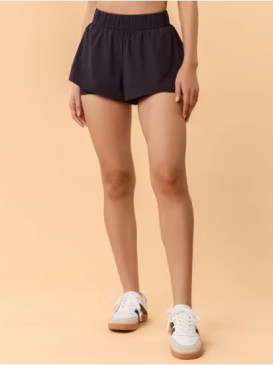 Blogilates Pants - Blogilates Women's Woven Ruffle Shorts - Black - S